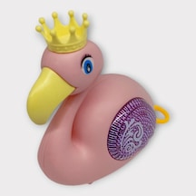 Kurmalı Işıklı Sevimli Flamingo - Pembe Lisinya