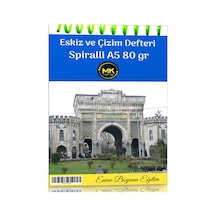 Üniversite Temalı Eskiz ve Çizim Defteri Kraft Spiralli 100 Sayfa