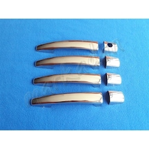 Peugeot 208 Krom Kapı Kolu 2012 Sonrası 4 Kapı Paslanmaz  Çelik