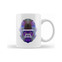 Geometric Animal Gorilla Kupa Bardak Porselen Karışık