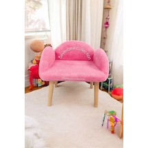 Çocuk Sandalyesi, Pembe Rengi, Çocuk Pufu , Sırtlı Puf , Çocuk Puf, Çocuk Dinleme Koltuğu Pembexhfhf