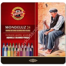 Kohinoor Mondeluz Aquarell Boya Kalemi 24 Renk Klasik Metal Kutu