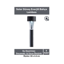 Kablosuz Su Geçirmez Dayanıklı Şık Solar Güneş Enerjili Bahçe Lambası Plastik Saplama 30cm 5 Adet