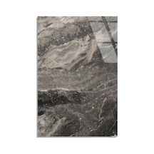 Füme Gri Mermer Cam Tablo Dikey 60x90 Cm