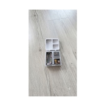 Seyahat Dostu Organik Pla Takı Ve Aksesuar Düzenleyici Hafif Ve Kompakt 11x22x2 Cm Beyaz Beyaz