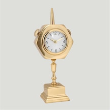 Vitale Gold Metal Altıgen Saat 10 16 39 Cm