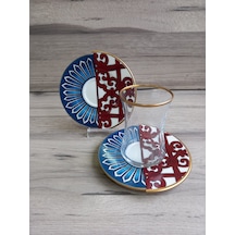 Fermato 12 Parça 6 Kişilik Çay Seti Takımı Olivia Serisi Renkli
