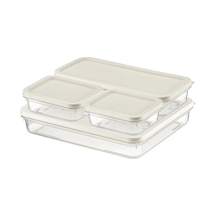 4 Adet Buzdolabı Ve Derin Dondurucu Saklama Kabı Seti, Fresh Box, Dolap Düzenleyici Ve Buz Dola Beyaz