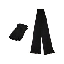 Axe Sportswear Kışlık Termal Parmaksız Polar Eldiven -  Polar Atkı 2'li Set Siyah