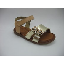 Piarmoni 01219 Deri Ortopedik Altın Sandalet 21-25 Bej