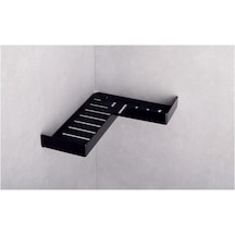 System Banyo Köşe Raf Mat Siyah Ba30006 001014 Al6 Çok Renkli