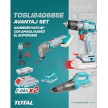 Total TOSLI240685E Matkap+Çok Amaçlı Kesici+El Süpürgesi 3'lü Set