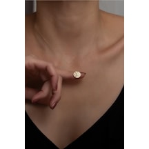 14 Ayar Altın Kedi Patili Yuvarlak Kolye Sarı Altın