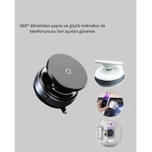 Döner Manyetik Telefon Tutucu 360 Vakumlu Araç İçi Stand