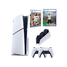 Playstation 5 Slim Cdli + 2.kol Dualsense + Şarj İstasyonu + Gta 5 + Ps5 FC27 İthalatçı Garantili