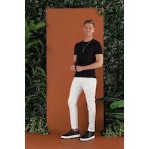 Efor P 1122 Slim Fit Ekru Spor Pantolon Ekru
