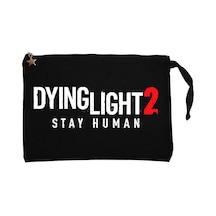 Dying Light Logo Siyah Clutch Astarlı Cüzdan / El Çantası Siyah