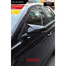 Volkswagen Golf 4 1997-2003 Batman & Yarasa Ayna Kapağı Parlak Piano Black Sport