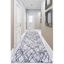 Aslan Home Gri Modern Yumuşak Yıkanabilir Kaymaz Taban Dört Mevsimlik Salon Banyo Balkon Gençodası Kesme Yolluk Gri