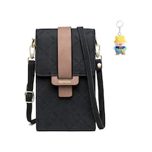 Silkroadselect Runxi Life Hall Cep Telefonu Çanta Kadın Toka Küçük Kare Çanta Omuz Crossbody Çanta Kozmetik Çanta Siyah
