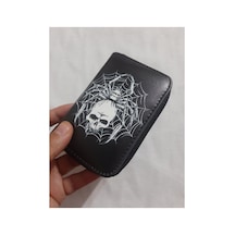 Owlbag Company Owl Bag Kuru Kafa Ve Örümcek Agi Gotik Desenli Tasarım Suni Deri Cüzdan Çok Renkli