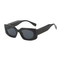 Merina Siyah Kemik Çerçeve Kare Vintage Retro Unisex Güneş Gözlüğü