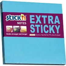 Hopax Stıckn Yapışkanlı Not Kağıdı Extra 90 Yp 76x76 Neon Mavi He21673