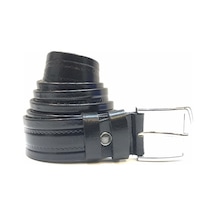 Hakiki Manda Derisi Erkek Kemeri 413911040 - Siyah - 3.5 CM