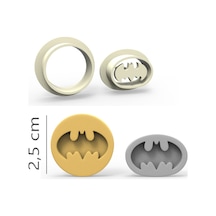 Batman Kurabiye, Bisküvi, Kolye Ucu, Mühür Kalıp Seti - 2,5 Cm