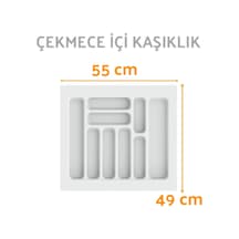 55/49 Cm Cekmece Içi Kasıklık Beyaz 49/40 Cm Kadar Kesılebıır Gri