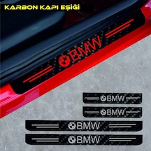 Bmw 116 İçin Uyumlu Aksesuar Oto Kapı Eşiği Sticker Karbon 4 Adet