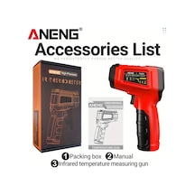 Boatshop1 Aneng Th203 Kırmızı Endüstriyel Kızılötesi Termometre Higrometre -50 600 Lazer Hedefleme Lcd Ekran Yüksek Hassasiyet
