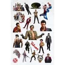 Yakuza Video Oyun Sticker Paketi 20 Adet Çok Renkli