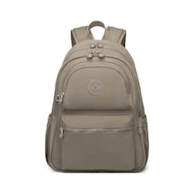 Büyük Boy Laptop Bölmeli Su Geçirmez Krınkıl Kumaş Çanta Açık Kahve Kahverengi