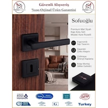 Sofuoğlu Yıldırım Rozetli Kapı Kolu - Mat Siyah - Oda