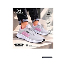 Branca Unisex Kadın Erkek Yarı Ortapedik Günlük Spor Sneaker Yürüyüş Outdoor Ayakkabı Buz - Pembe Gümüş