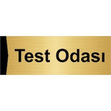 Öğretmenler Odası 5x20cm Altın Renk Metal Yönlendirme Levhası