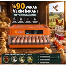 Tam Otomatik Kuluçka Makinesi 130 Yumurta Kapasiteli - Akıllı Isı Ve Nem Kontrollü, Ayarlanabilir Vi