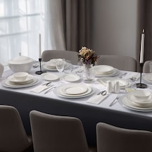 Evaliza Charm Platin 60 Parça 12 Kişilik Yemek Takımı Renkli