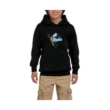 Zepplin Giyim Bruce Lee Splash The Water Siyah Çocuk Kapşonlu Sweatshirt