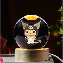 Kuromi Işıklı Cam Küre Cap 6 Cm Kod 63 16renk Şarj Edilebilir