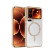 Xiaomi 17 Pro Max Kılıf Magsafe Kamera Korumalı Mat Parmak İzi Tutmayan Pazarplus Kahverengi