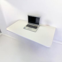 Açılır Kapanır Çalışma Masası Mutfak Masası Katlanır Duvar Masası Beyaz 100 X 45 Cm