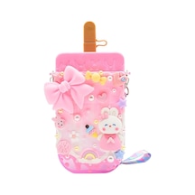 Jzcat Çocuk Taşınabilir Çapraz Askılı Su Şişesi-pembe