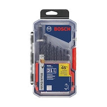 21 Piece Black Oxide Metal Drill Bit Set Bl21a