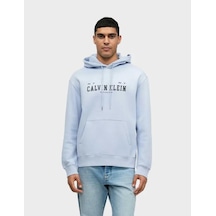 Calvin Klein Ls 350fleece Collegıate Hoodıe Mavi Erkek Sweatshirt