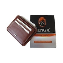 Zenga Deri Cüzdanlı Kredi Kartlık 023-Taba