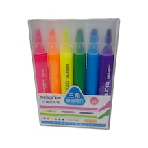 Bafix Fosforlu Kalem Kalem Tipi Chosch 6 Renk 6 Lı Blister Cs-h712 Çok Renkli