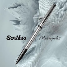 Metropolis 800 Roller Kalem Siyah Krom 124-Pembe