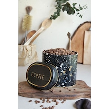 Tr Er004-1h Terrazzo Black Desenli Oval Metal Saklama Kabı 11x15 Cm Terrazzo Black Genel